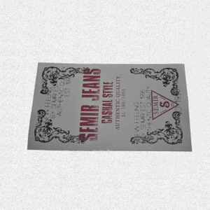 Cotton logo printing label QD-PL-0010