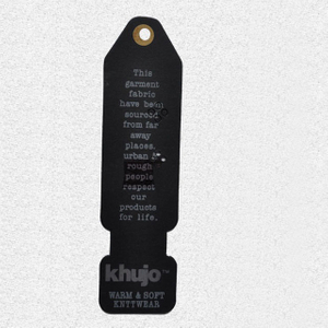 Irregular shape black cardboard hangtag QD-HT-0030